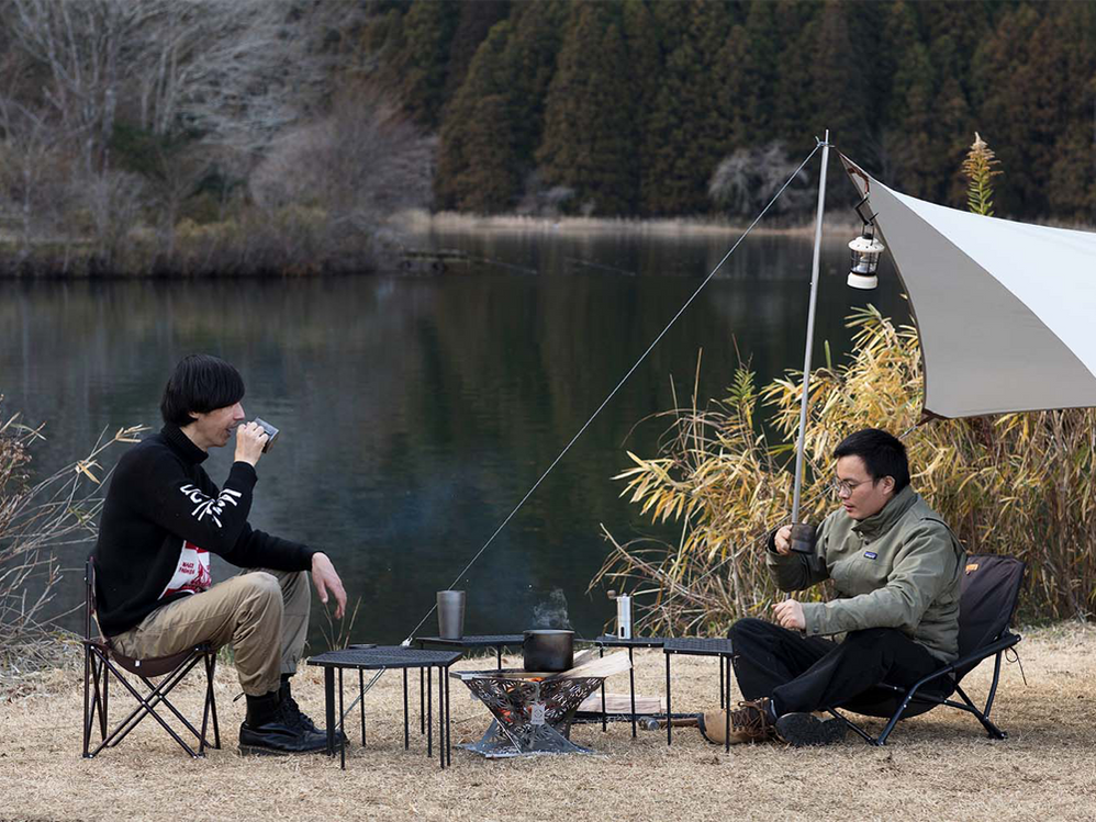 【 和柄アウトドアテーブル 6枚セット 】 和柄組み合わせテーブル