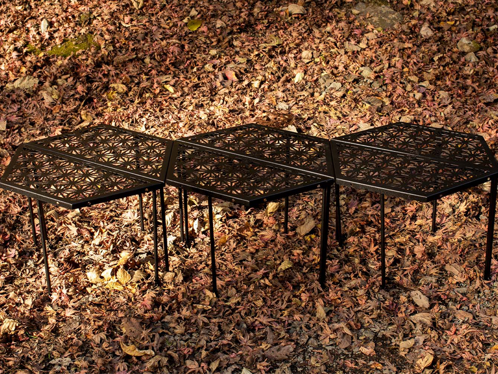 【 和柄アウトドアテーブル 6枚セット 】 和柄組み合わせテーブル