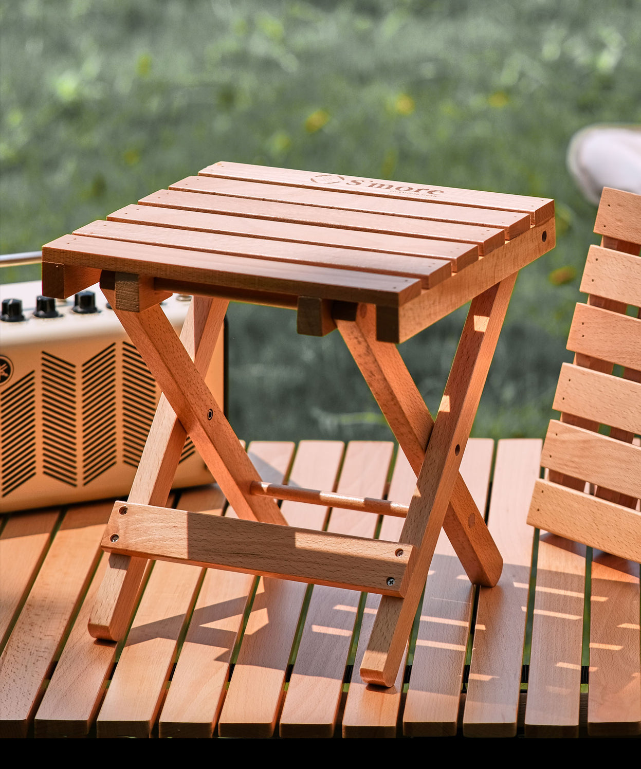 【 Woodi Folding Stool 】ウッディーフォールディングスツール 折り畳みブナ材スツール