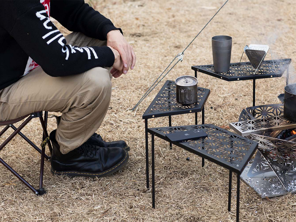 【 和柄アウトドアテーブル 6枚セット 】 和柄組み合わせテーブル