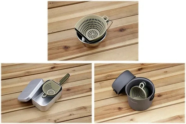 すくえる ボウル・ザルセット<ミニ>(オリーブxベージュ) / Set of Bowl&Colander<mini><Olive x Beige>