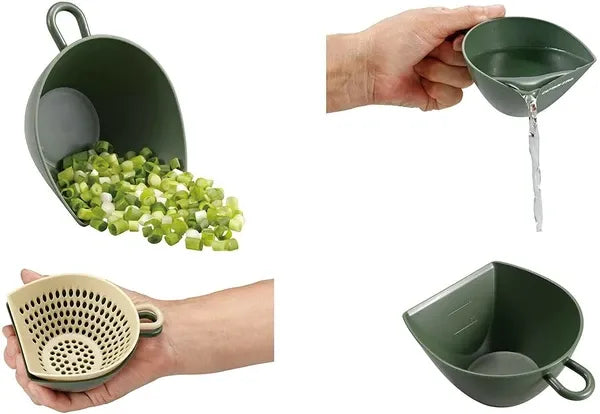 すくえる ボウル・ザルセット<ミニ>(オリーブxベージュ) / Set of Bowl&Colander<mini><Olive x Beige>