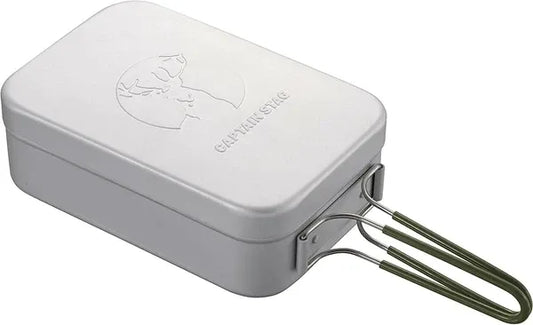 目盛付き オールアルマイト加工  アルミ角型クッカー L  2合炊き / Rect. Aluminum Cooker