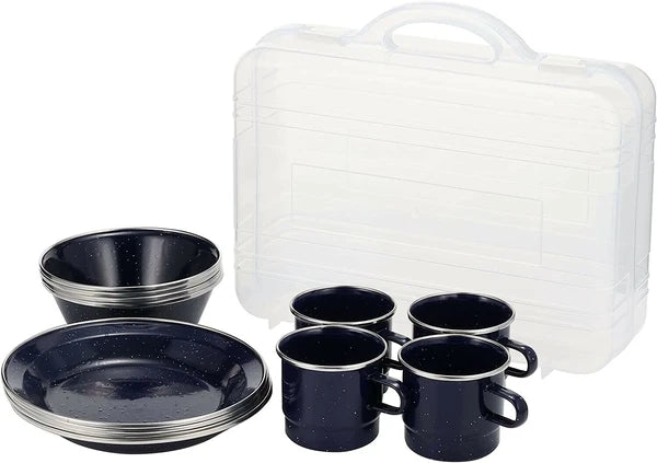 ウエストホーロー食器セット(キャリングケース付き) / WEST Enamel Tableware Set(included Carring Case)