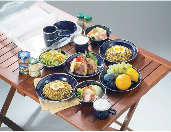 ウエストホーロー食器セット(キャリングケース付き) / WEST Enamel Tableware Set(included Carring Case)
