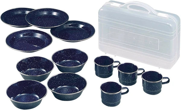 ウエストホーロー食器セット(キャリングケース付き) / WEST Enamel Tableware Set(included Carring Case)