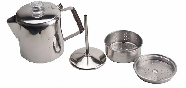 18-8ステンレス製  パーコレーター6カップ / 18-8 Stainless Percolator 6cup