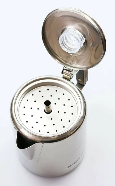 18-8ステンレス製  パーコレーター3カップ / 18-8 Stainless Percolator 3cup