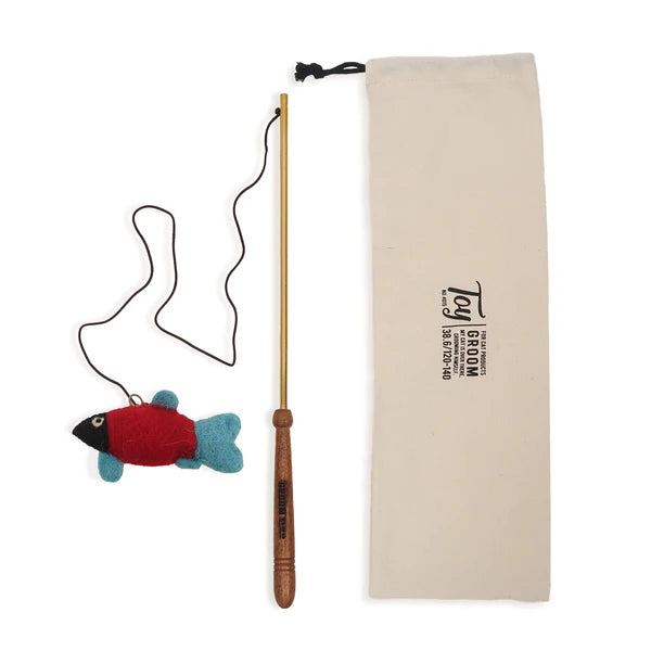 おもちゃ ねこじゃらし 釣竿セット / Cat Teaser