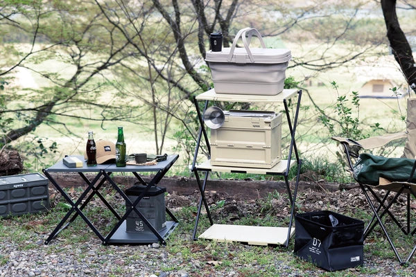 FOLDING TABLE RACK Conrod / テーブルと3段ラックに組み立て可能