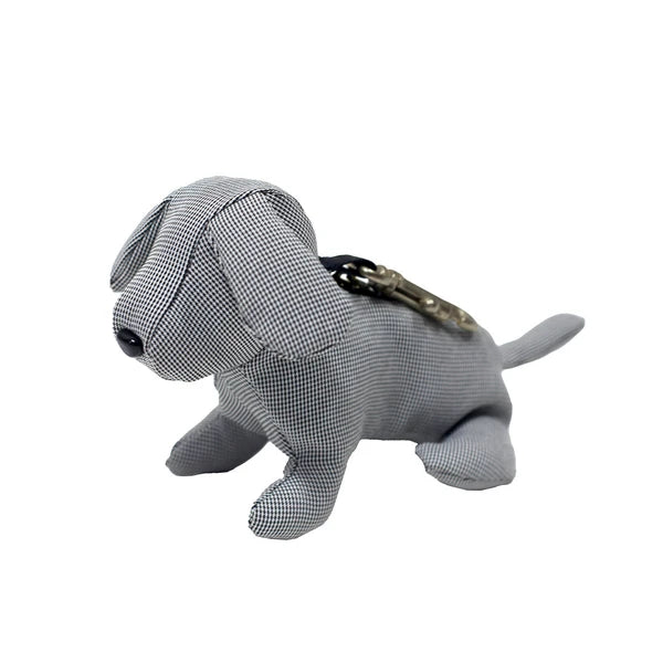 千鳥格子ドッグアイコンポーチ / Houndstooth Dog Icon Pouch