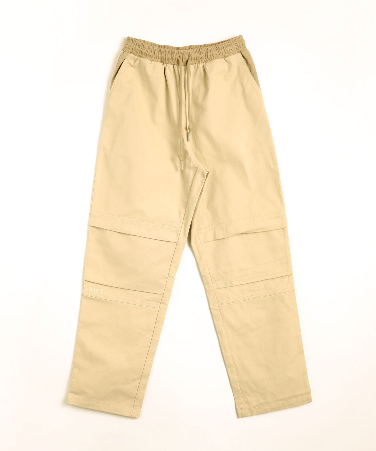Knee tuck cotton pants