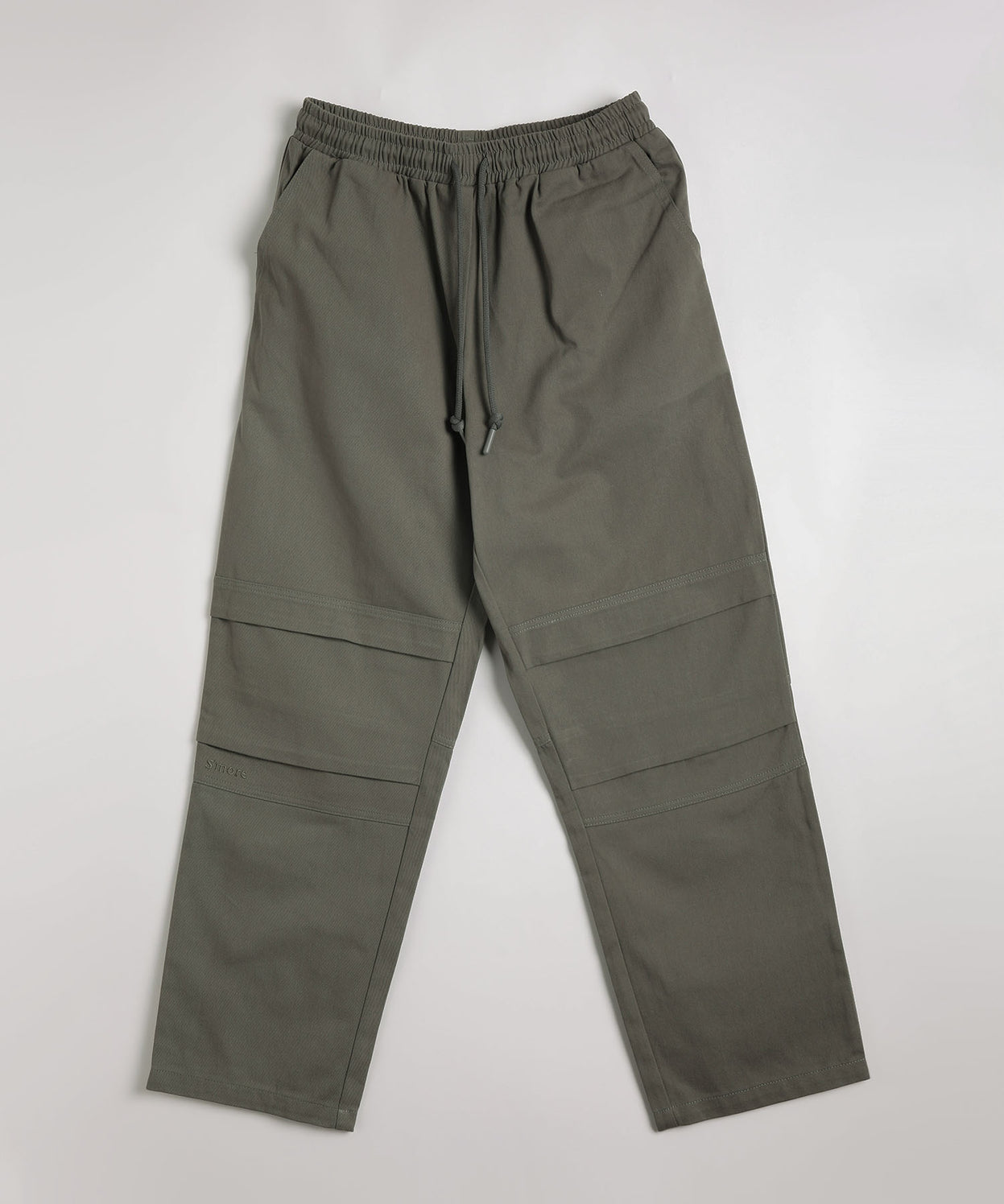Knee tuck cotton pants