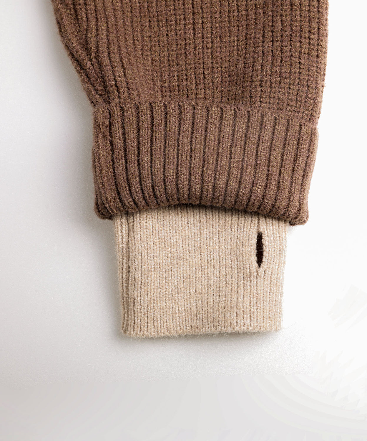 Bicolor knit cardigan