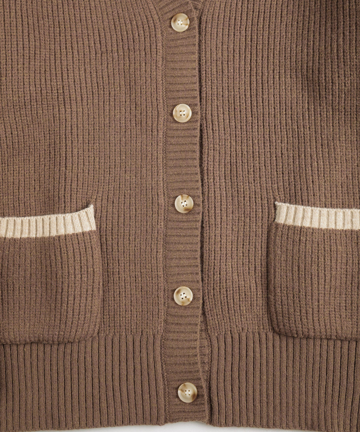 Bicolor knit cardigan