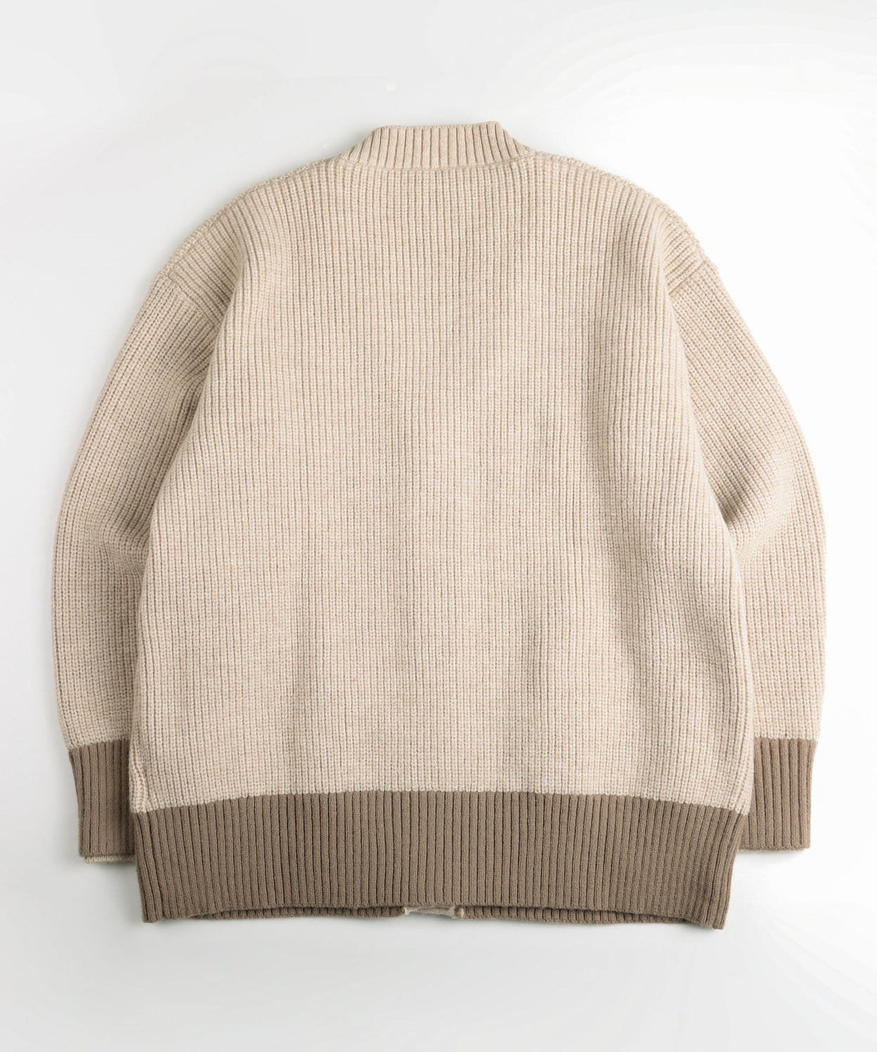 Bicolor knit cardigan