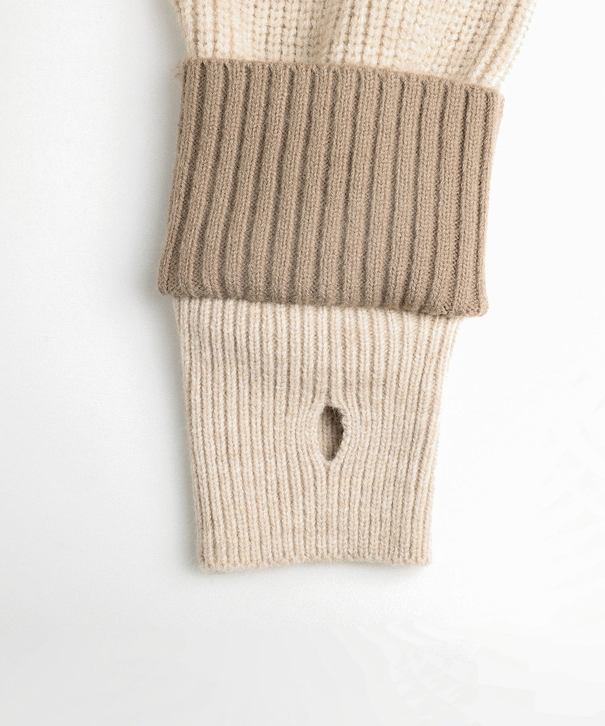 Bicolor knit cardigan