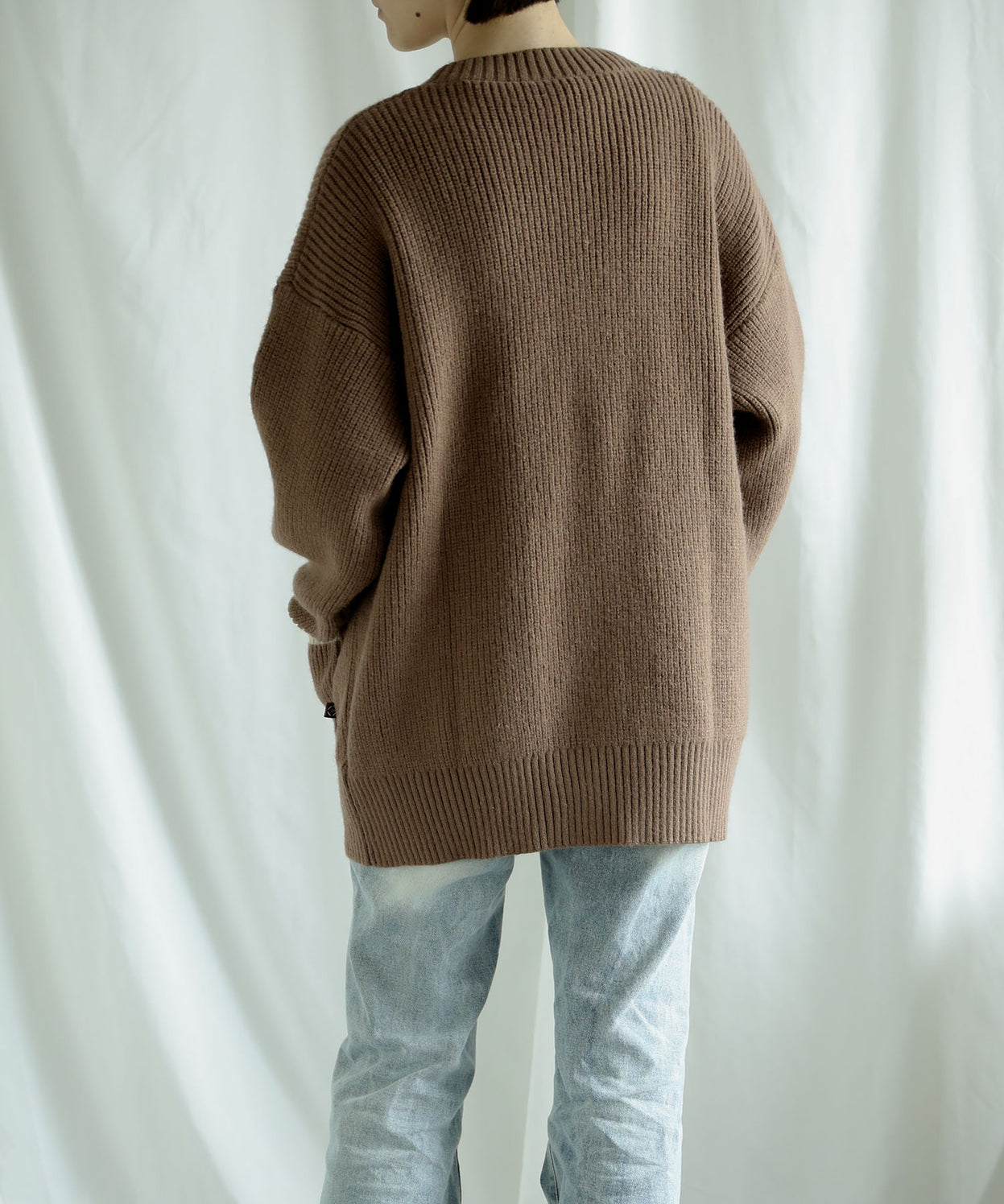 Bicolor knit cardigan