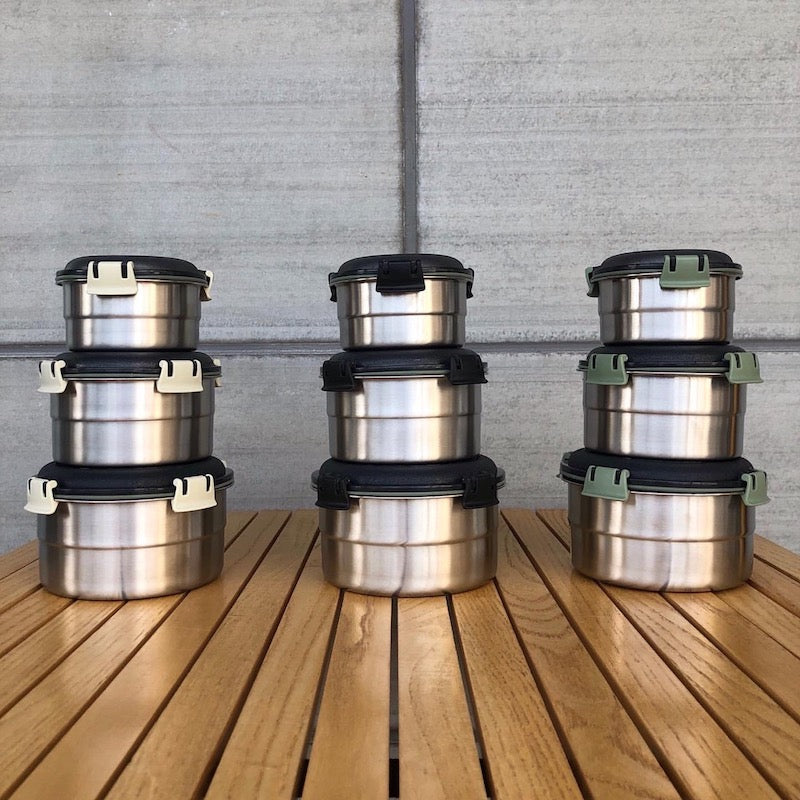 STAINLESS FOOD CONTAINER ROUND / ステンレス フード コンテナ ラウンド