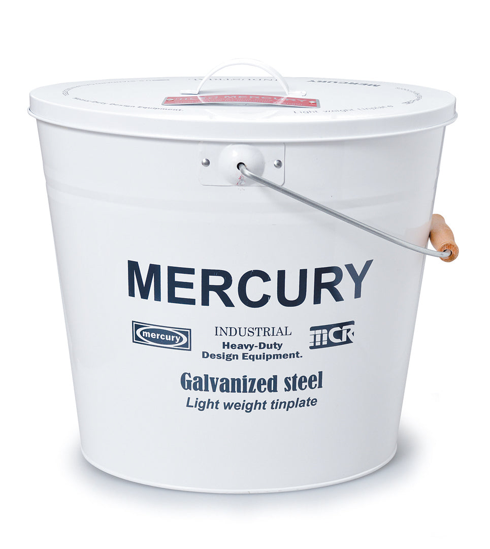 ブリキバケツ オーバルフタツキ / Tin Bucket and a Oval Cap