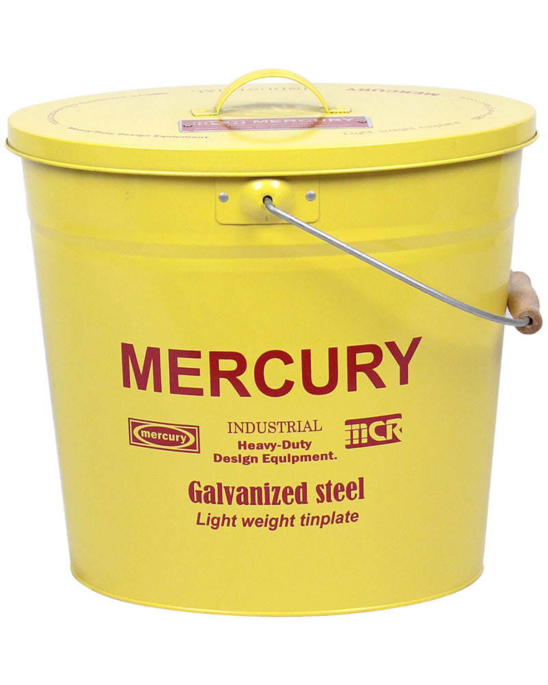 ブリキバケツ オーバルフタツキ / Tin Bucket and a Oval Cap