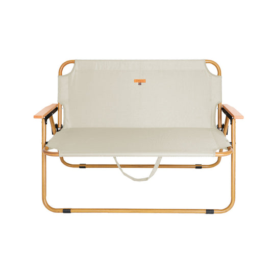 【 chummy bench 】 チャミーベンチ 木調アルミの2人掛けベンチ