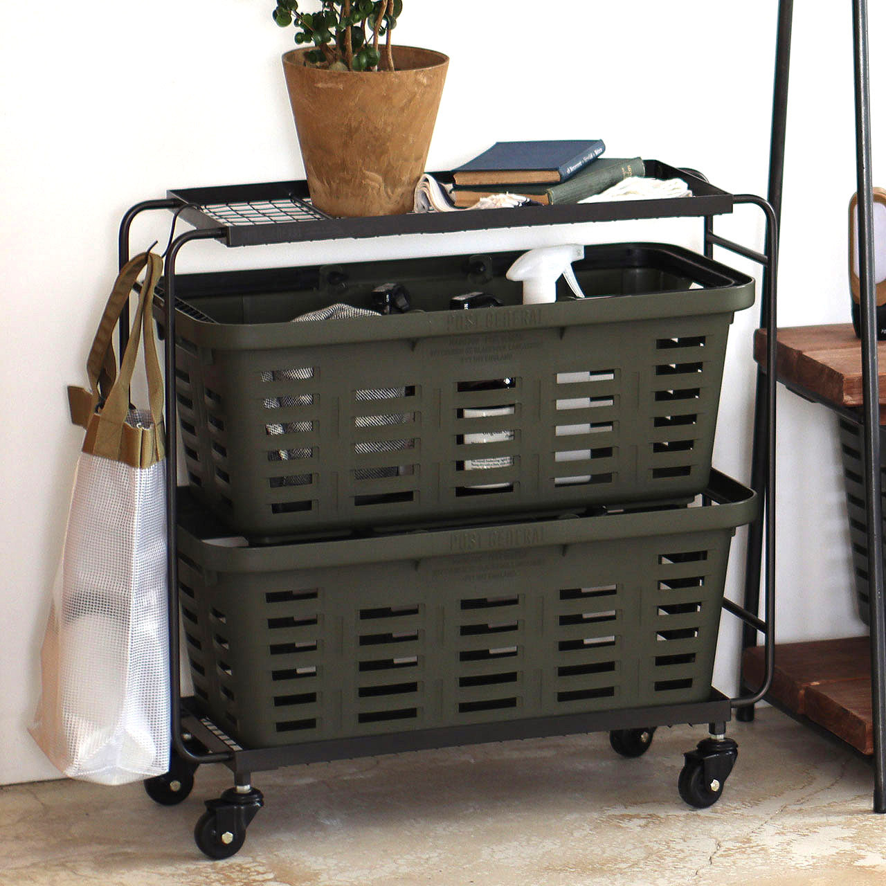 IRON WAGON with HEAVY DUTY BASKET LONG / アイアンワゴン ウィズ ヘビーデューティーバスケット ロング