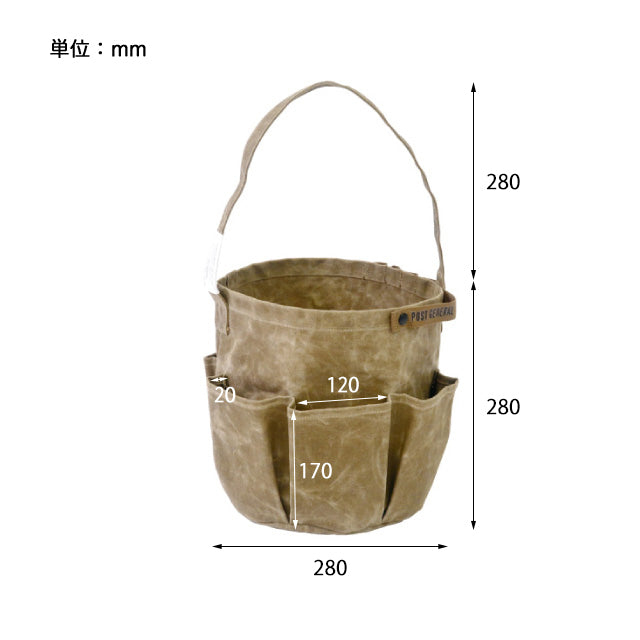 WAXED CANVAS TOOL BAG ROUND / ワックスドキャンバス ツールバッグ ラウンド