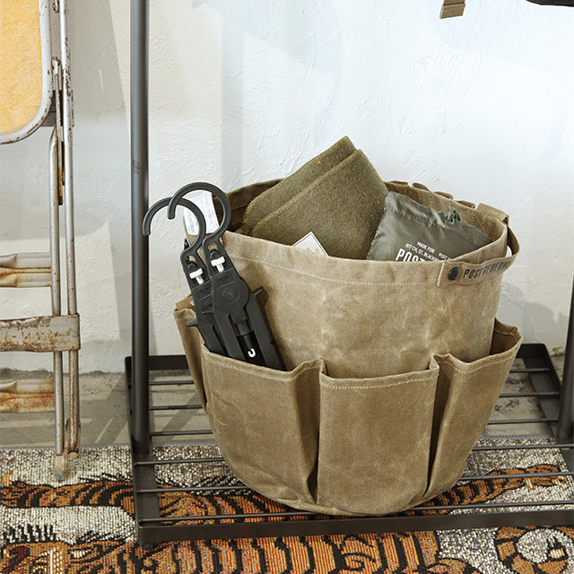 WAXED CANVAS TOOL BAG ROUND / ワックスドキャンバス ツールバッグ ラウンド