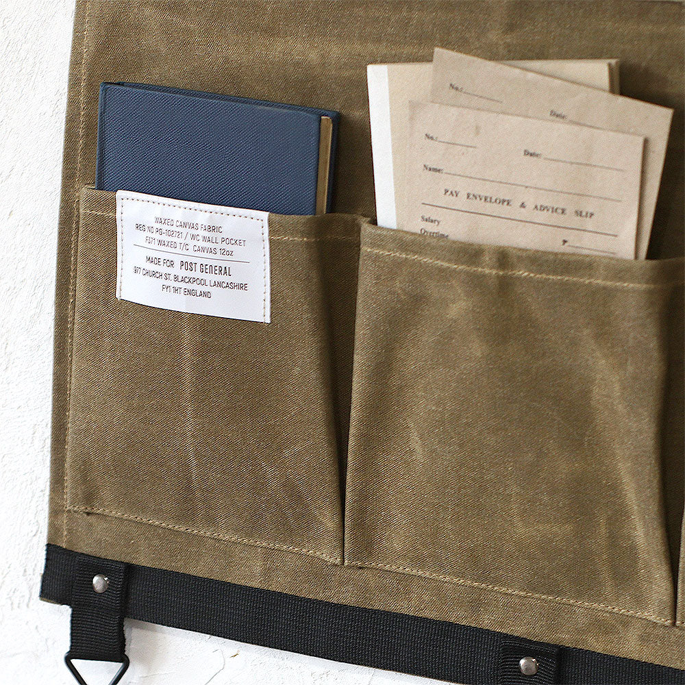 WAXED CANVAS WALL POCKET L / ワックスドキャンバス ウォールポケット L