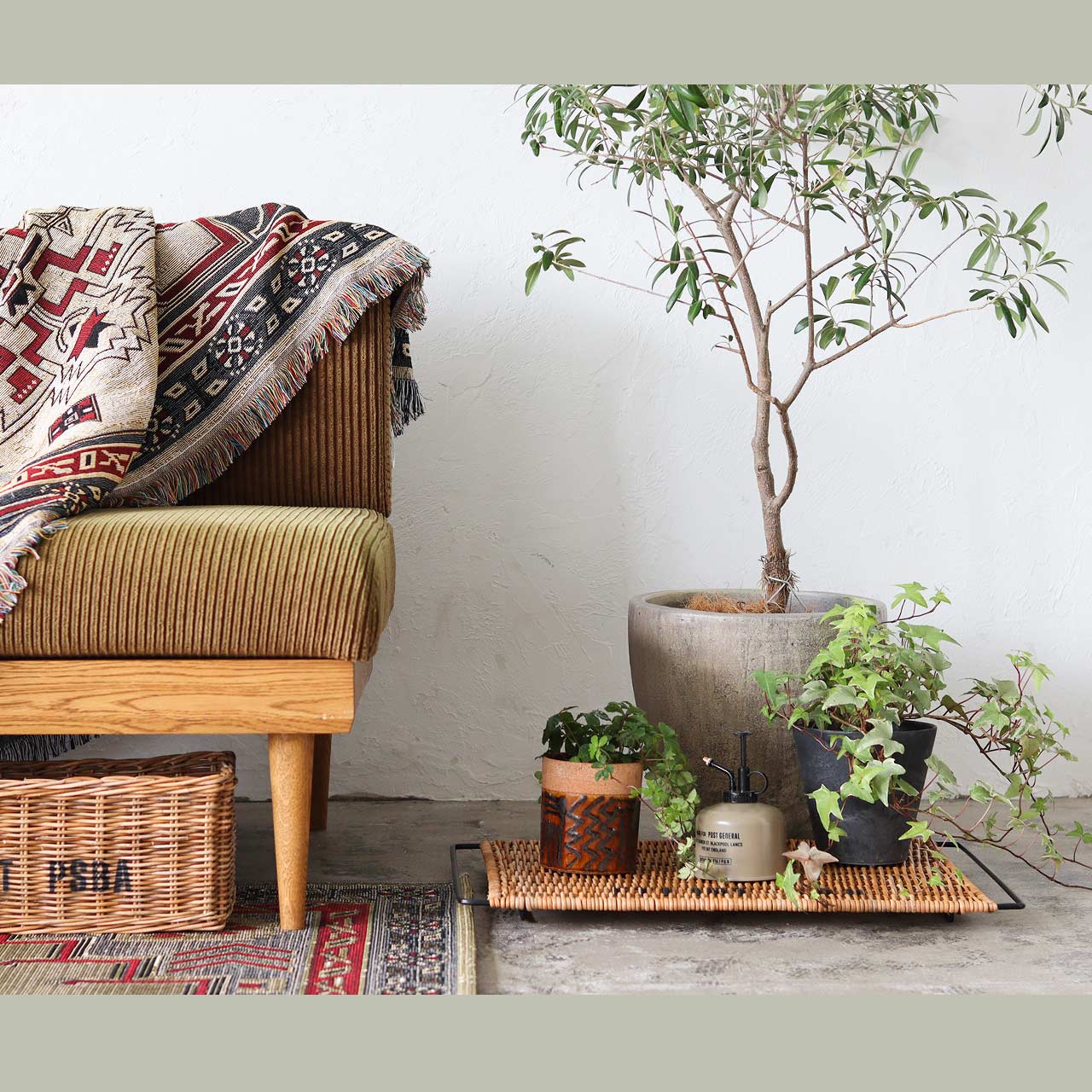 FOLDING RATTAN TABLE -BY THE AROROG.- / フォールディングラタンテーブル バイジアラログ