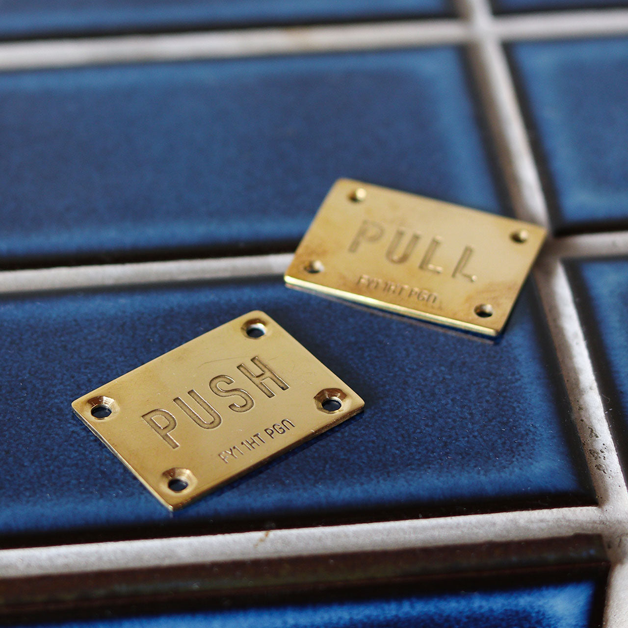 BRASS DOOR PLATE PUSH&PULL / ブラス ドアプレート プッシュ&プル 2枚セット