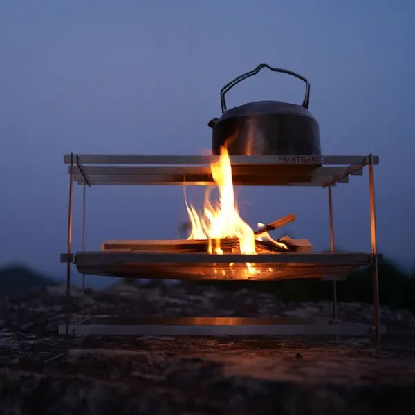 フラットバーメッシュ焚き火台 / Flat Bar Mesh Fire Pit