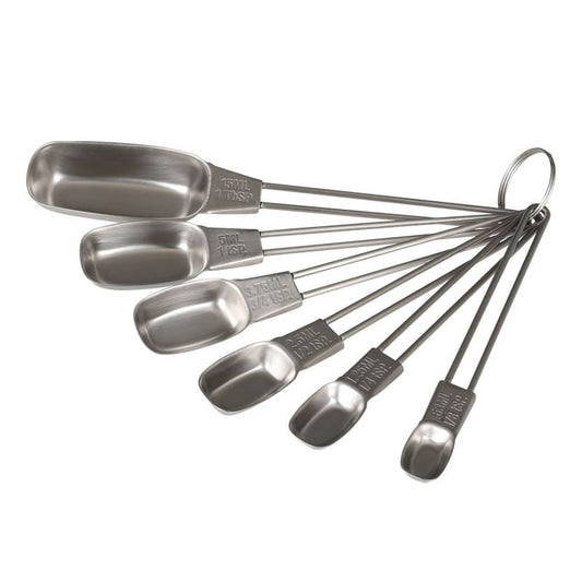 STAINLESS MEASURING SCOOP SET OF 6 / ステンレス メジャーリング スクープ 6pcs セット