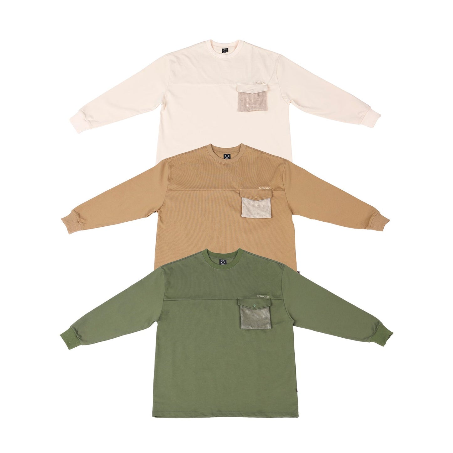2WAY pocket l/s big t shirts 2WAY長袖Tシャツ