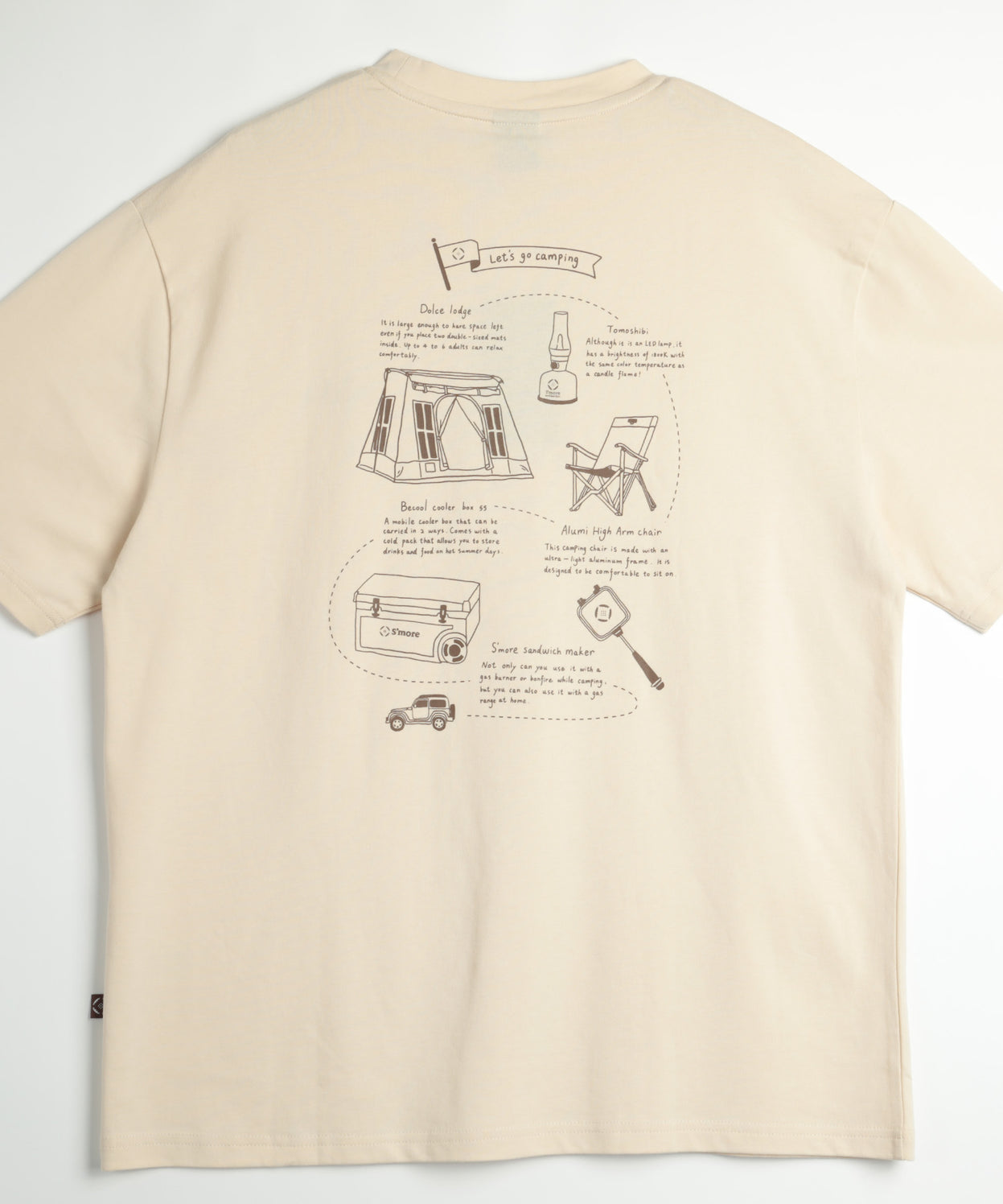 COTTON T SHIRTS - S'more gear illustration