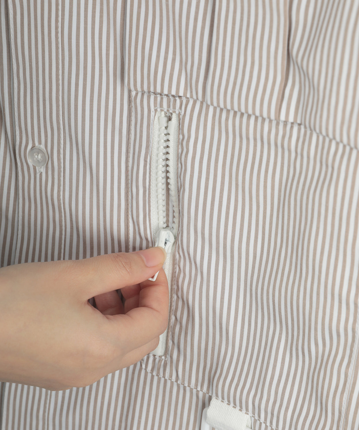 Stripe pocket l/s shirt