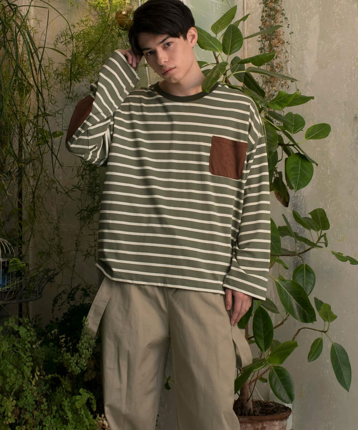 BORDER POCKET L/S T SHIRTS