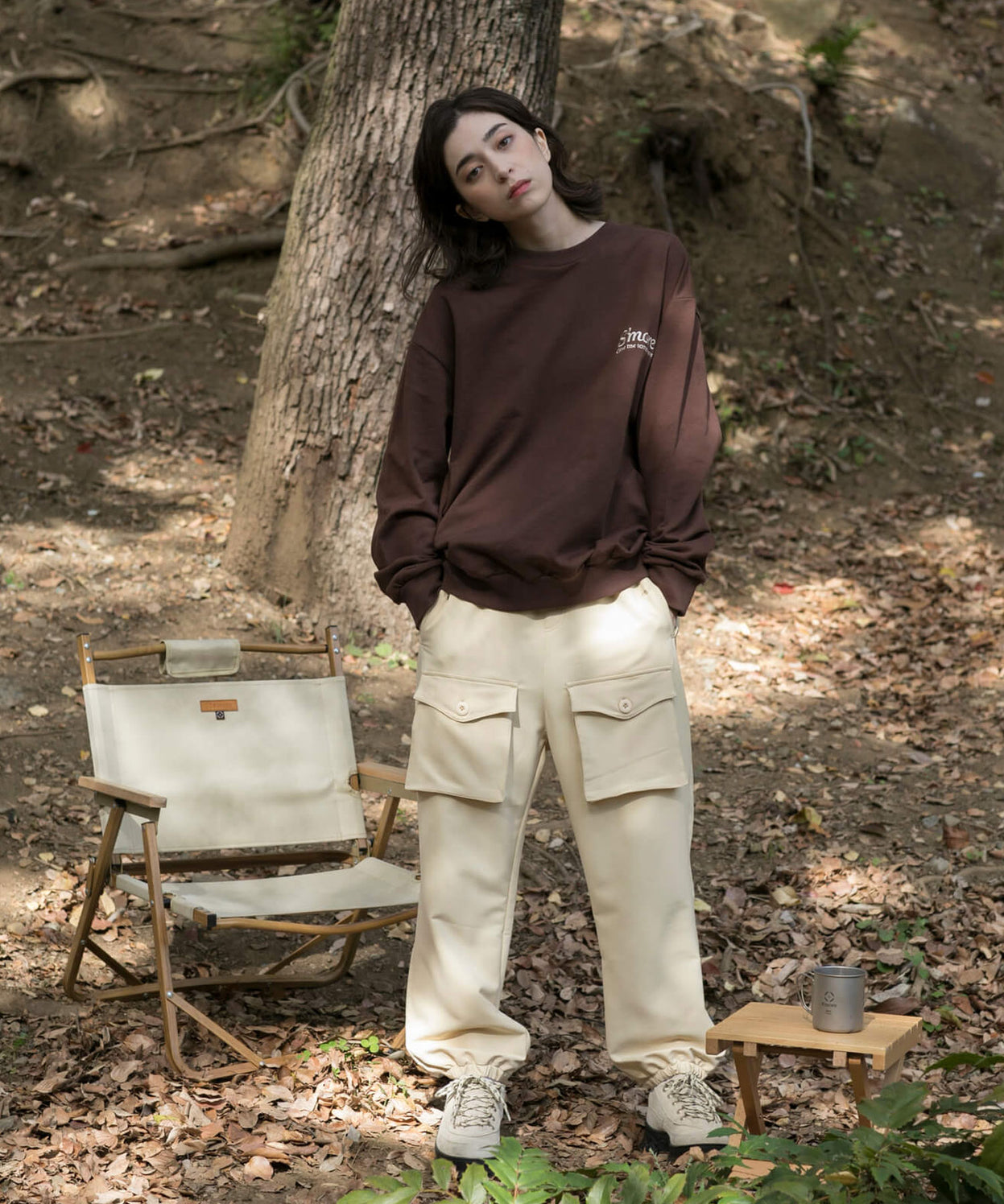 COTTON CREW NECK BIG SWEAT - S'more recipe