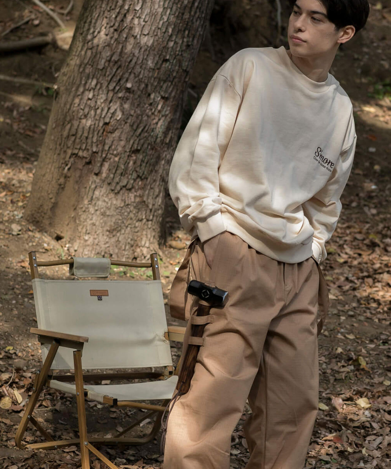 COTTON CREW NECK BIG SWEAT - S'more recipe