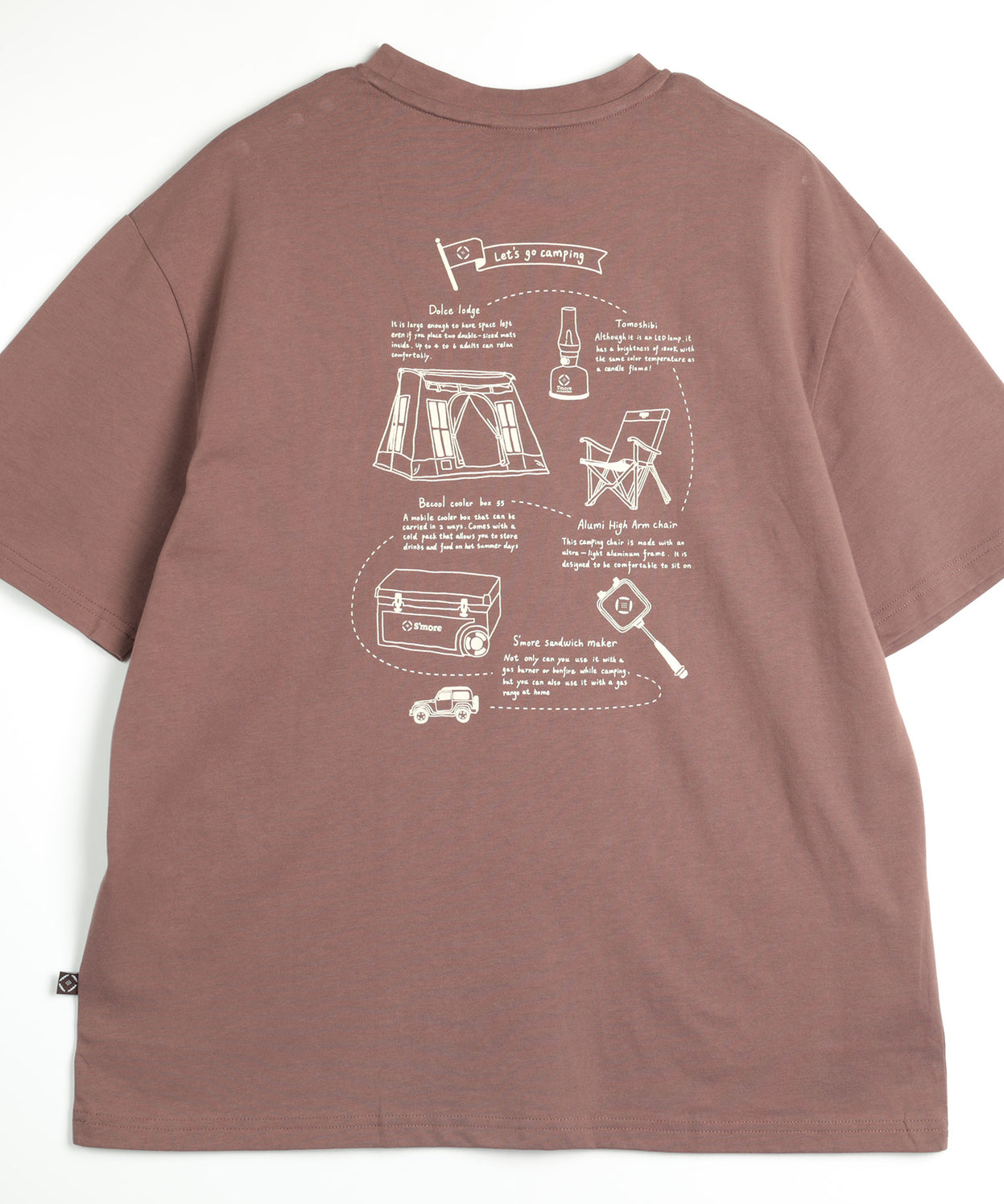 COTTON T SHIRTS - S'more gear illustration