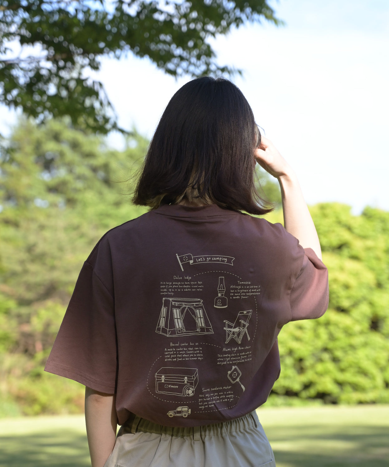 COTTON T SHIRTS - S'more gear illustration