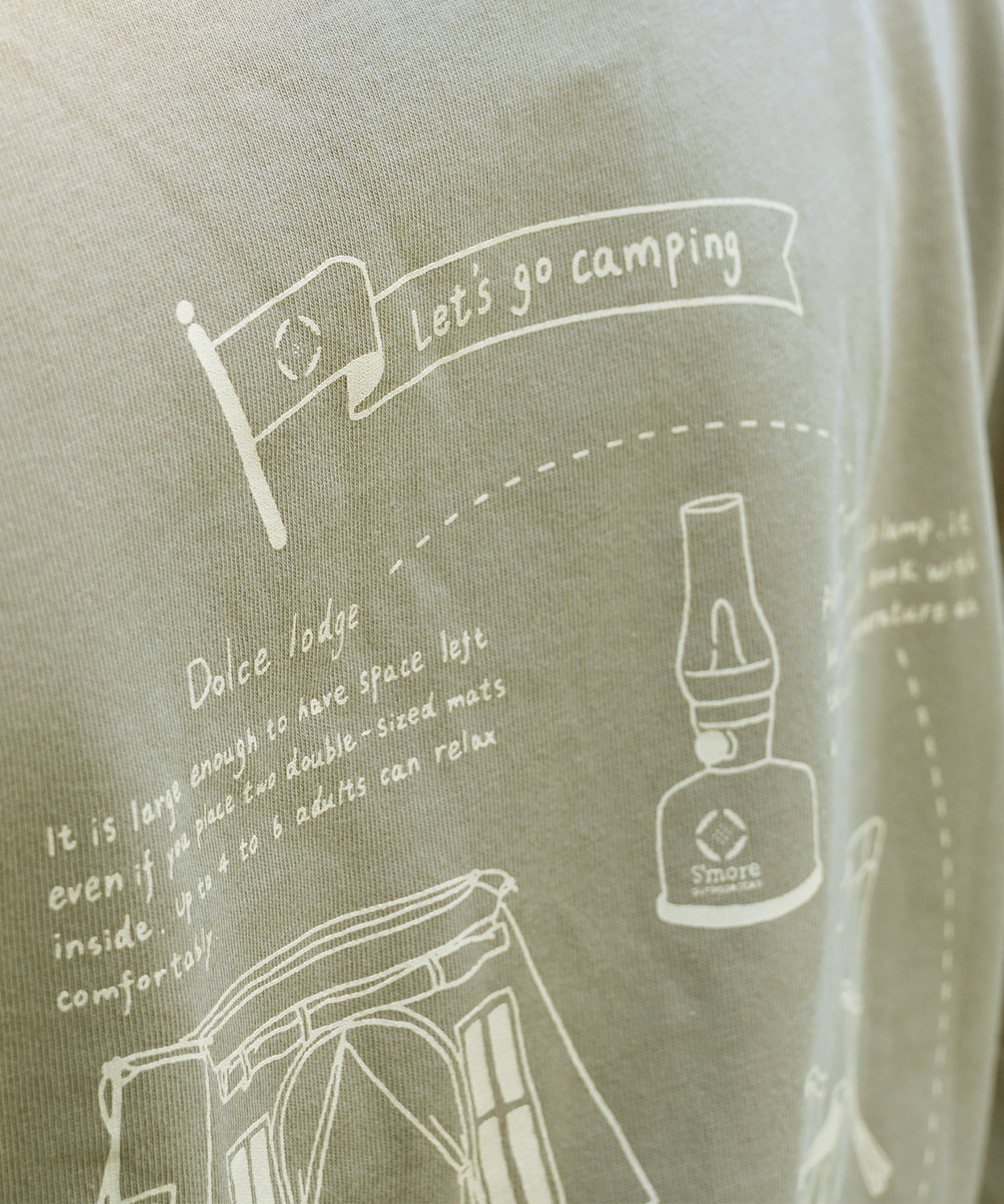 COTTON T SHIRTS - S'more gear illustration