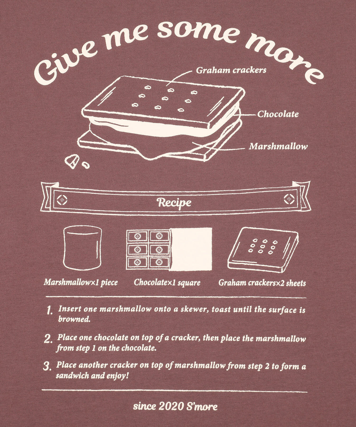 COTTON T SHIRTS - S'more recipe