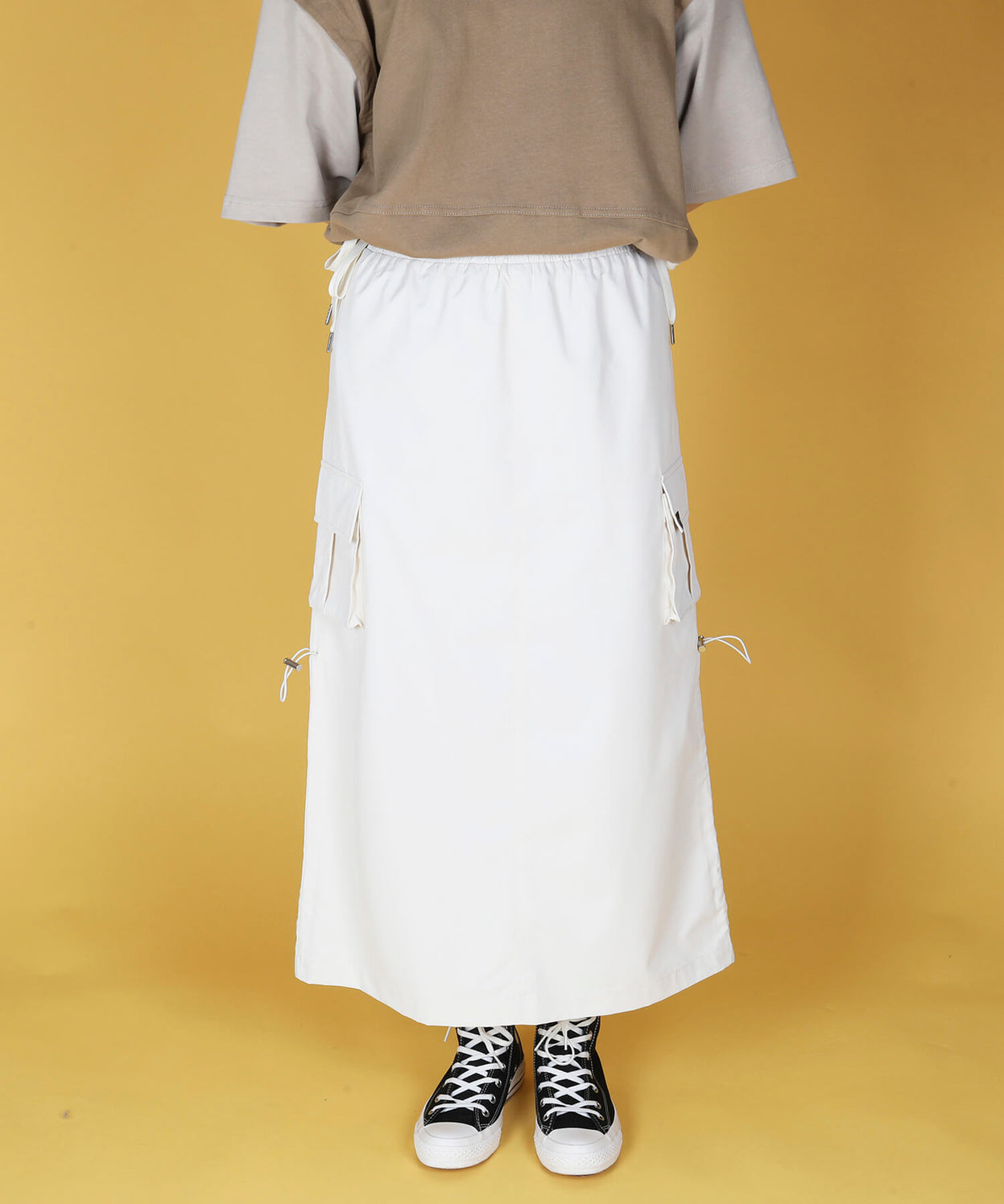 Mesh layered double sided skirt