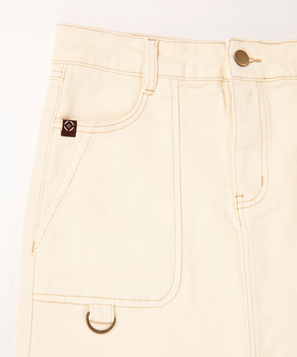 Stretch long denim skirt