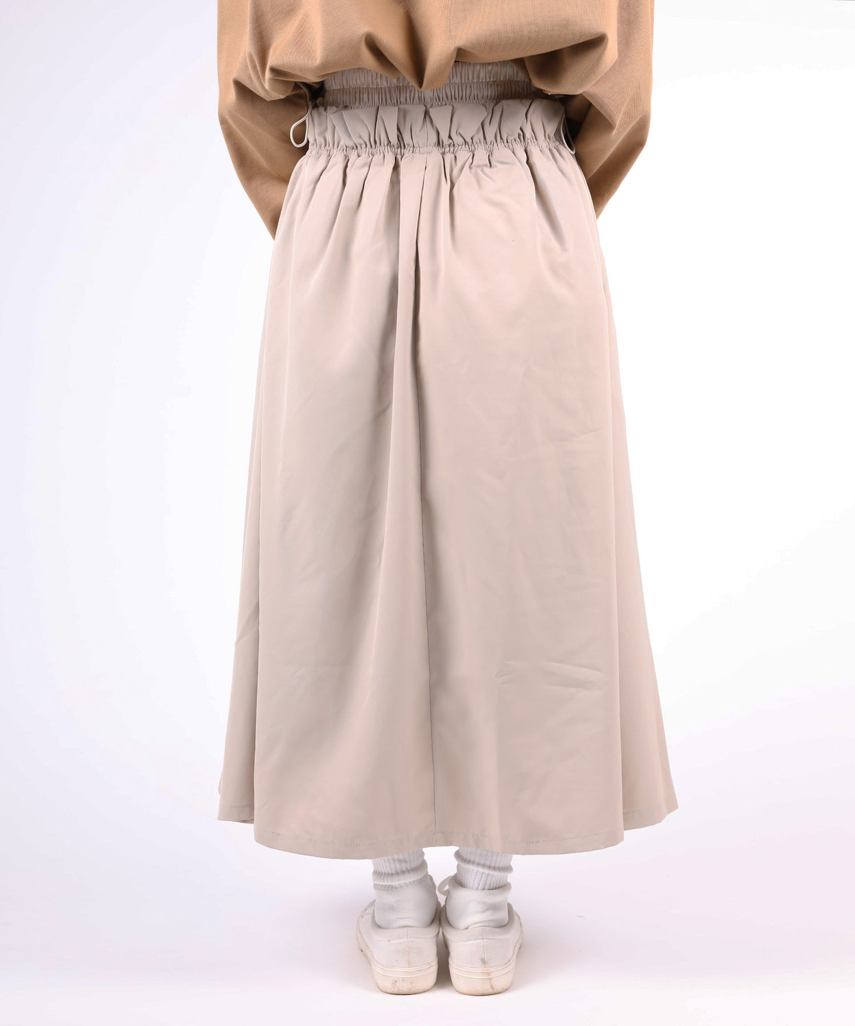 Water-repellent flare skirt