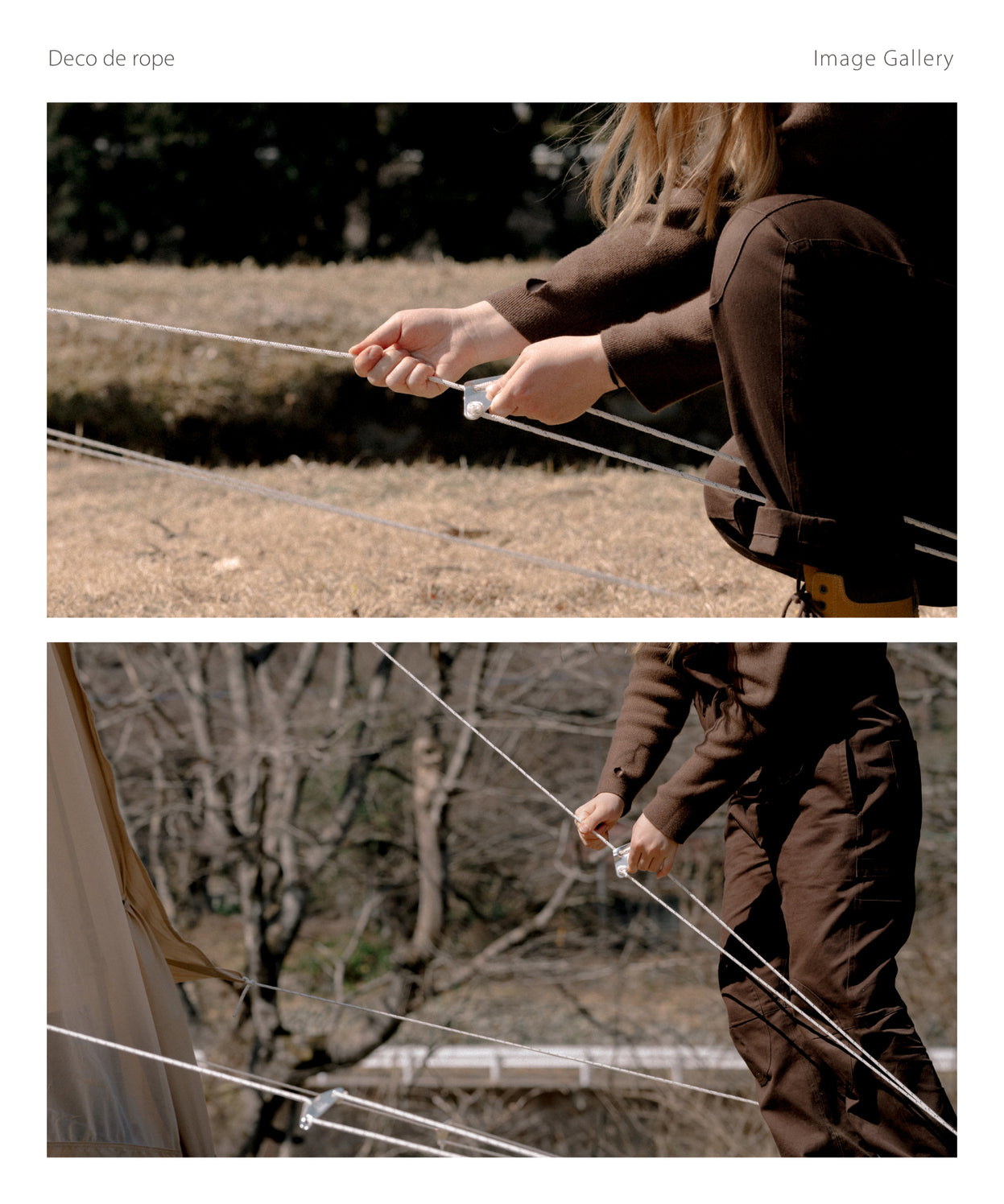 【 Deco de rope ホワイト 】 デコデロープ ガイロープ セット(6本入り)