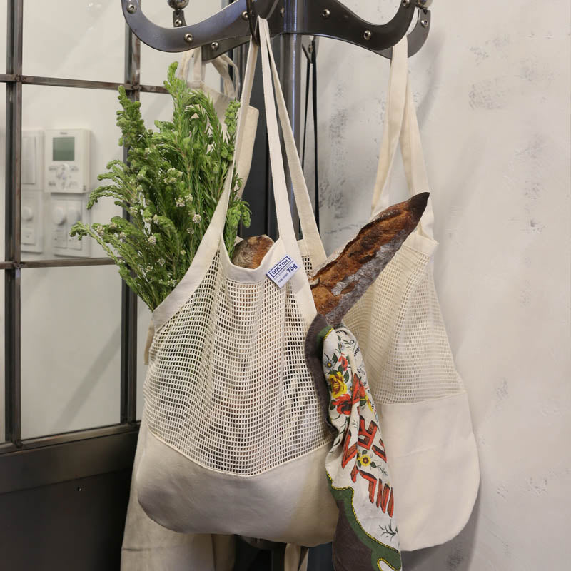 COTTON HALF MESH BAG / コットン ハーフ メッシュ バッグ