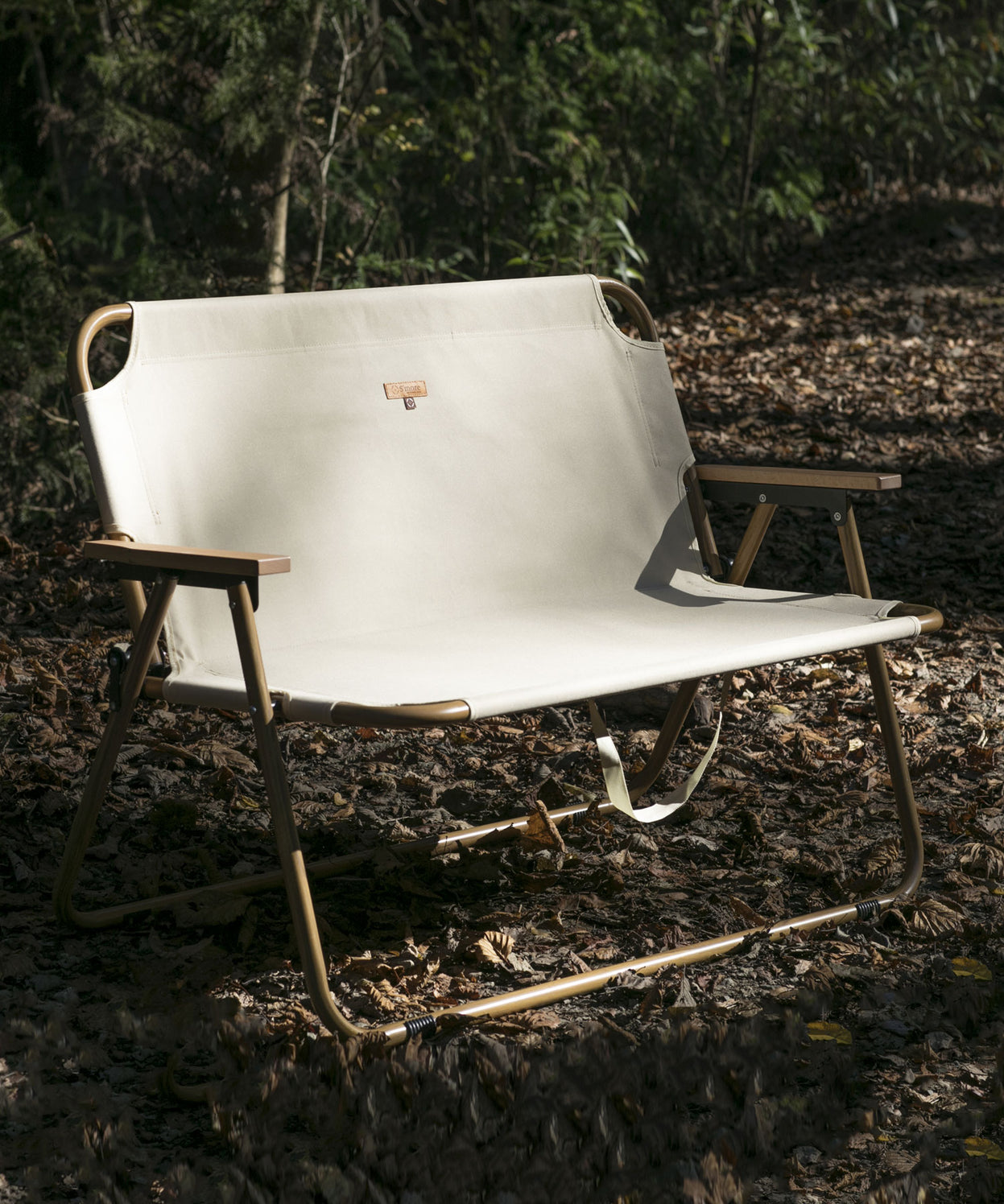 【 chummy bench 】 チャミーベンチ 木調アルミの2人掛けベンチ